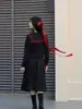 Directo de Fábrica Japonés Akasami Sanbon Uniforme JK de Marinero Set para Mujer Manga Larga Negro Estilo Uniforme Escolar Falda con Lazo Grande