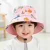 Sombrero de Pescador de Dinosaurio de Verano para Niños Protección Solar Parasol para Niños y Niñas Lindo Sombrero de Cubo de Dibujos Animados Malla Transpirable Sombrero de Sol para Bebé
