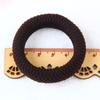 Toalla de pelo con textura tejida sin costuras, gruesa y engrosada, banda de goma para cola de caballo alta de 5,5 cm para mujer