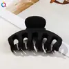 Novo Prendedor de Cabelo Qiyue Cor Sólida Fosco Abóbora para Mulheres, Presilha Grande Tubarão, Peça Exquisita de Alto Padrão Acessório de Cabelo Atacado