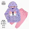 Comércio exterior roupas infantis primavera e outono infantil conjunto de duas peças suéter suéter com capuz roupa de bebê roupa para sair peça única entrega