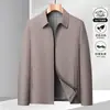 Chaqueta Estilo Papá para Hombre 2026 Otoño Nueva Casual de Negocios Cuello Solapa Cremallera Cortavientos Ejecutivo Chaqueta para Hombre