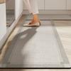 Alfombra de rayas de estilo simple para el hogar, alfombra para el suelo de la cocina, con absorción de agua y aceite, de tira larga, de secado rápido, antideslizante, resistente a la suciedad y al barro.