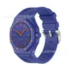 Reloj de venta cruzada más vendido, reloj AP de roble moderno con una colaboración de Switch, con una correa de color caramelo hecha de silicona integrada