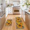 Alfombrilla de Cocina y Felpudo para Puerta de Entrada de Terciopelo de Cristal a Prueba de Polvo y Suciedad de Dos Piezas, Planta de Primavera y Flor, Transfronterizo Amazon