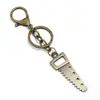 Chaveiro de folha de liga de metal direto da fábrica, chaveiro de pena, bolsa de presente pequena criativa, pingente para meninas, joia pequena