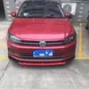 Adecuado para 19 Volkswagen Polo Plus Labio Frontal y Pala Frontal Nuevo Polo Modificado Estilo Deportivo Contorno Parachoques Delantero Labio Frontal