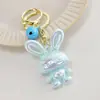 Chaveiro de acrílico de coelho de desenho animado pingente criativo LOVE casal acessórios de chaveiro de mochila pequenos presentes atacado