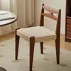 Sillas de Comedor de Segunda Mano para Uso Doméstico, Mesa y Sillas de Comedor de Madera Maciza, Silla Tejida con Respaldo, Sensación de Lujo Ligero y Gama Alta, Mesa y Sillas de Comedor para Comedor