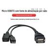 Adaptador de celular Micro-USB HOST OTG com fonte de alimentação teclado externo mouse U disk linha de dados OTG linha de carregamento