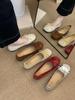 Sapatilhas Retrô Tendência Estilo Chanel para Mulheres, Novidade Verão 2026 Mais Vendidas Casuais de Bico Baixo Aumentadores de Altura Sapatos Individuais