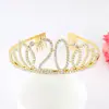 Coroa Digital de Aniversário Transfronteiriça Headwear Estilo Europeu e Americano Faixa de Cabeça de Coroa de Um Ano com Diamantes Acessório de Cabelo para Fantasia de Festa Coroa de Bolo