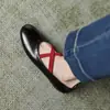 Elegantes Sapatos Mary Jane com Tiras Cruzadas 2026 Moda Retrô Casual Feminino Vermelho Couro Genuíno Confortável