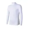 Jingtao nuevo algodón suave elástico manga larga cuello alto medio primavera y otoño color liso cuello medio camiseta interior para estudiantes