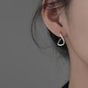 Pendientes de aro lisos con aguja de plata de ley 925, nuevos pendientes de diseño de nicho para mujer 2022, pendientes de alta calidad