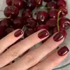Ventas Directas de Fábrica 24 Piezas de Manicura Color Sólido Clásico Uñas Portables Cortas Portables Extraíbles Uñas Venta al por Mayor