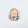 Broche Vida Marina Caricatura Linda Forma de Caballito de Mar Tiburón Insignia de Metal Accesorios Ropa Infantil