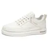 Zapatos Blancos para Hombre, Nuevo Modelo Verano 2026, Tenis Deportivos para Adolescentes, Zapatos Casuales de Cuero sin Cordones para el Trabajo