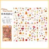 Pegatinas planas ZABC transfronterizas, serie Paisaje de Nubes, materiales lindos para decoración de collage DIY, 6 hojas, 4 diseños