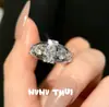 Joyería Vintage III Anillo de Gema Huevo de Paloma Arreglo de Lujo Ligero de Alta Calidad Anillo de Circonita Para Usar Apilado