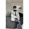 2024 Estilo Americano Diseño de Puntadas de Color Contrastante Sentido del Diseño Vestido de Mezclilla Chaqueta Abrigo Trendy Vintage Distintiva High Street para Hombre