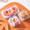 Caixa de embalagem para donuts duas peças de rolo de bolo de pista única embalagem transparente para assar confeitaria