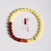 Pulseira de Peixe Koi em Cloisonné com Jade Amarelo 4mm Estilo Fino Argila Roxa Âmbar de Segunda Geração Pulseira de Peixe Koi para Mulheres Atacado