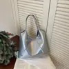 Nova bolsa feminina de PU estilo coreano com laço, bolsa de ombro simples e artística para o dia a dia, bolsa tote grande para axila para mulheres