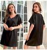 Pijama de seda de hielo Yao Ting de talla grande, estilo Amazon, para mujer, de verano, fino, para el hogar, camisón largo para mujer 3158