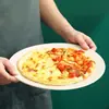 Prato de Massa Estilo Nórdico, Prato de Plástico de Palha de Trigo, Prato Redondo de 28cm para Comida Ocidental, Prato de Sobremesa, Prato de Bife, Prato Raso Plano