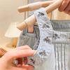 Aile Rabbit 2024 Verano Conjunto de Chaleco para Niñas Tops Bordados con Flores Jeans con Tirantes para Niños