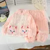 Pijama de Veludo Coral para Meninas, Outono e Inverno, Meninas Pequenas, Meninos Bebês, Roupas de Inverno de Flanela, Roupa Infantil, Roupa para Casa, Estilo Fofo