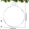 Pingente de Decoração de Natal Plástico Acrílico em Branco Corte a Laser PMMA Disco Transparente Árvore de Natal Alta Transparência