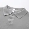 Suéter de Punto con Cuello Solapa Estilo Old Money para Hombre Invierno 2026 Nuevo Holgado Suave Canalé Cuello POLO Top