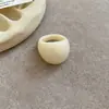 Anel Geométrico de Resina Artístico Retrô Nicho Alto Padrão Índice Dedo Anel Simples Moda Versátil Joia de Mão Atacado