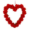 Dia dos Namorados Transfronteiriço Guirlanda de Coração Rosa Vermelha Decoração de Porta para Casal Festa Decoração de Anel de Rattan Pendurado Decoração de Cena de Casamento