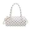 2026 Nueva Bolsa Popular de Verano para Mujer Gran Capacidad Lunares Bolso de Mano Sencillo Bolso Cruzado Cilíndrico de Moda para Mujer
