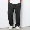 Calça Jogger Masculina Europeia e Americana Transfronteiriça Amazon Primavera e Outono Tendência Solta Caimento Reto Calça de Moletom Perna Larga Esportiva Casual Longa