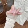 Comercio exterior transfronterizo tamaño completo 30 piezas sin lima, plegables, sin costuras, pegatinas para uñas, puntas de uñas francesas removibles