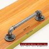 Manija de puerta de madera sin perforaciones, manija antigua retro lisa, manija de puerta de gabinete de estilo americano de aleación de zinc plateada antigua dorada