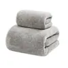 Toalla de Baño Simple de Gipsofila Toalla Uso en Casa Absorción de Agua Secado Rápido No Suelta Toalla Facial de Coral Fleece Toalla Grande para Pareja