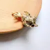 Colgante de koi de oro auténtico chapado en cobre con microcirconio de 18 quilates, joyería artesanal, pulsera, collar, pendientes y accesorios con cuentas.