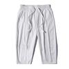 Pantalones de algodón y cáñamo para hombre, estilo chino, holgados, japoneses, informales, de color sólido, sencillos, de cinco puntos, para verano de 2021
