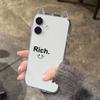 Funda para teléfono móvil Rich Smiley Face Adecuada para Apple 16/15/14Promax Iphone13/12 Transparente Oreja de Gato Suave