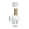Envío Gratis Creativo Calavera Vidrio Botella de Perfume Botella con Atomizador de Presión 50ml Portátil Recarga de Perfume Botella Vacía Venta al por Mayor