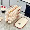 Caja de Almacenamiento de Huevos de Tres Capas, Nueva Caja de Conservación para Refrigerador de Cocina, Bandeja de Huevos Transparente Grande Multicapa, Caja de Huevos Tipo Cajón