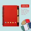 Caderno Espiral de Papel Kraft com Notas Adesivas Reutilizáveis, Bloco de Notas Adesivo Rasgável para Não Esquecer Coisas