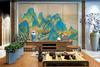 Pintura chinesa clássica chinesa paisagem pintura antiga milhares de quilômetros de montanhas Estilo chinês sala de estar estudo fundo mural de parede sem costura