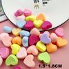 Estrella de cinco puntas de color macarrón brillante, corazón, resina, accesorios, crema, pegamento, bricolaje, funda para teléfono móvil, accesorios para el cabello, horquilla, agujero, zapatos
