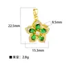 Accesorios para joyería diy directos de fábrica colgante H chapado en cobre colgante simple de piedra ojo de gato colgante de cisne microincrustado sin cadena
